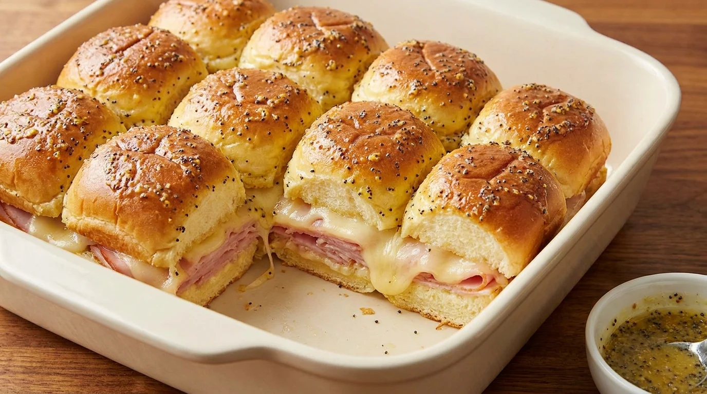 Easy Ham and Cheese Sliders Recipe (Party Appetizer)
