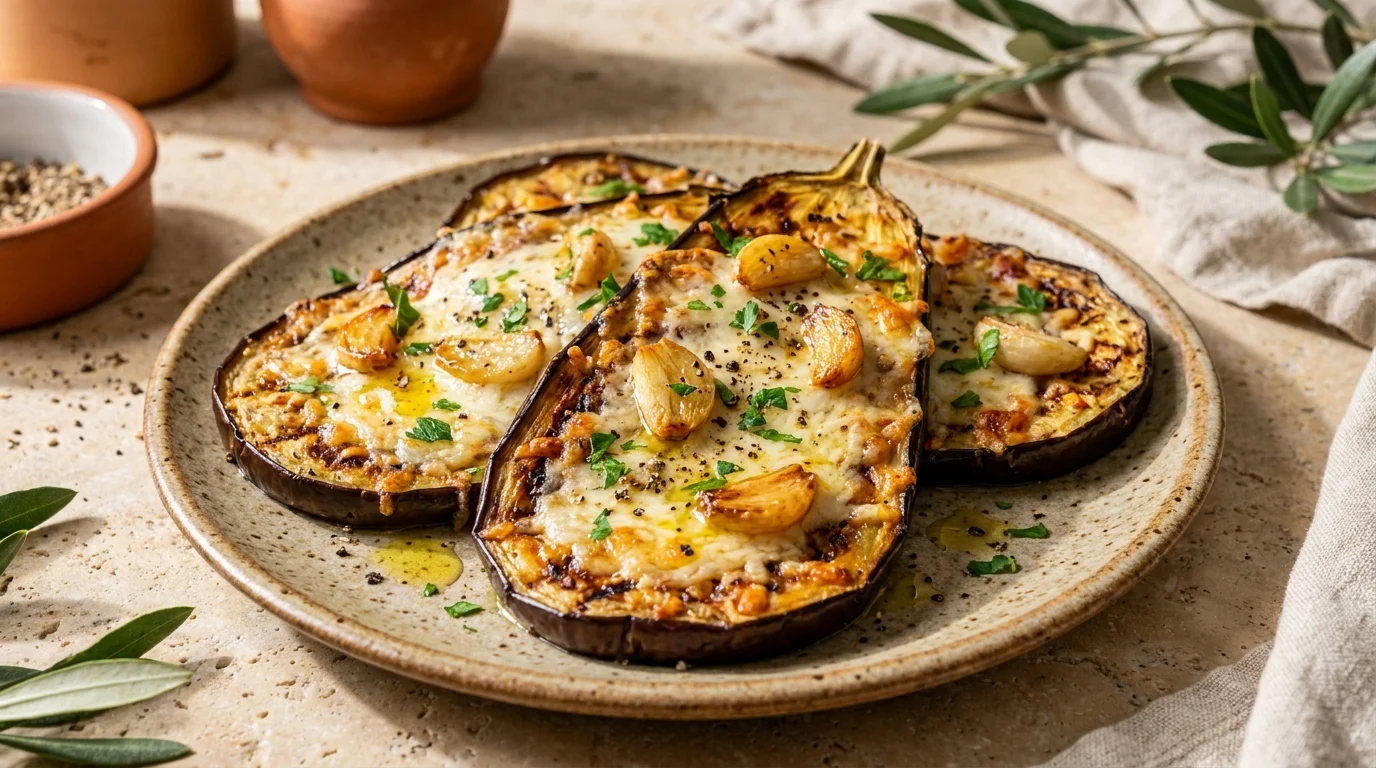 Garlic Parmesan Grilled Eggplant Recipe (Keto & Low Carb)