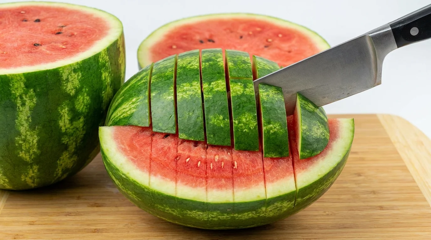 How to Cut a Watermelon Into Cubes (Easy Trick)