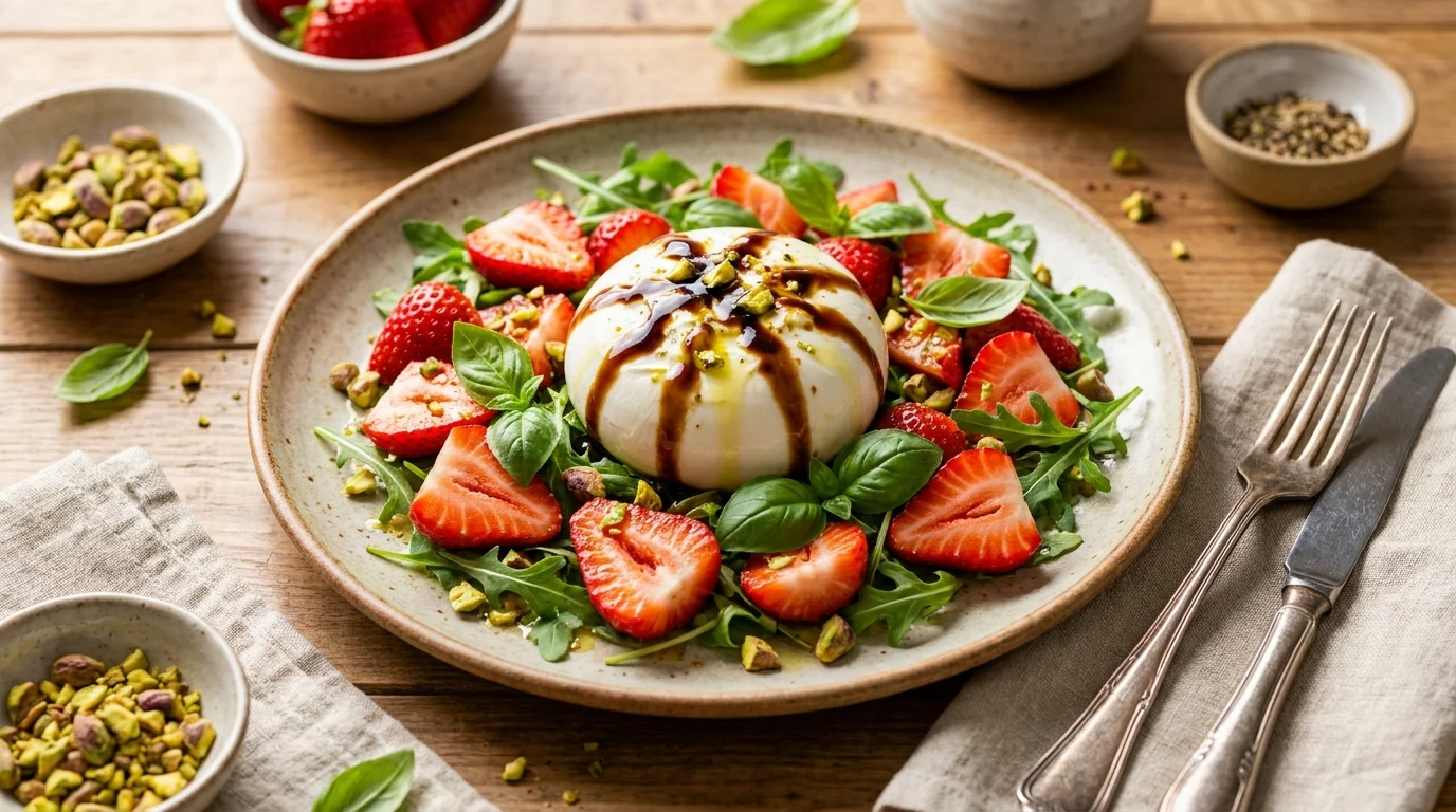 Strawberry Burrata Salad Recipe (Easy 15 Minute Summer Salad)