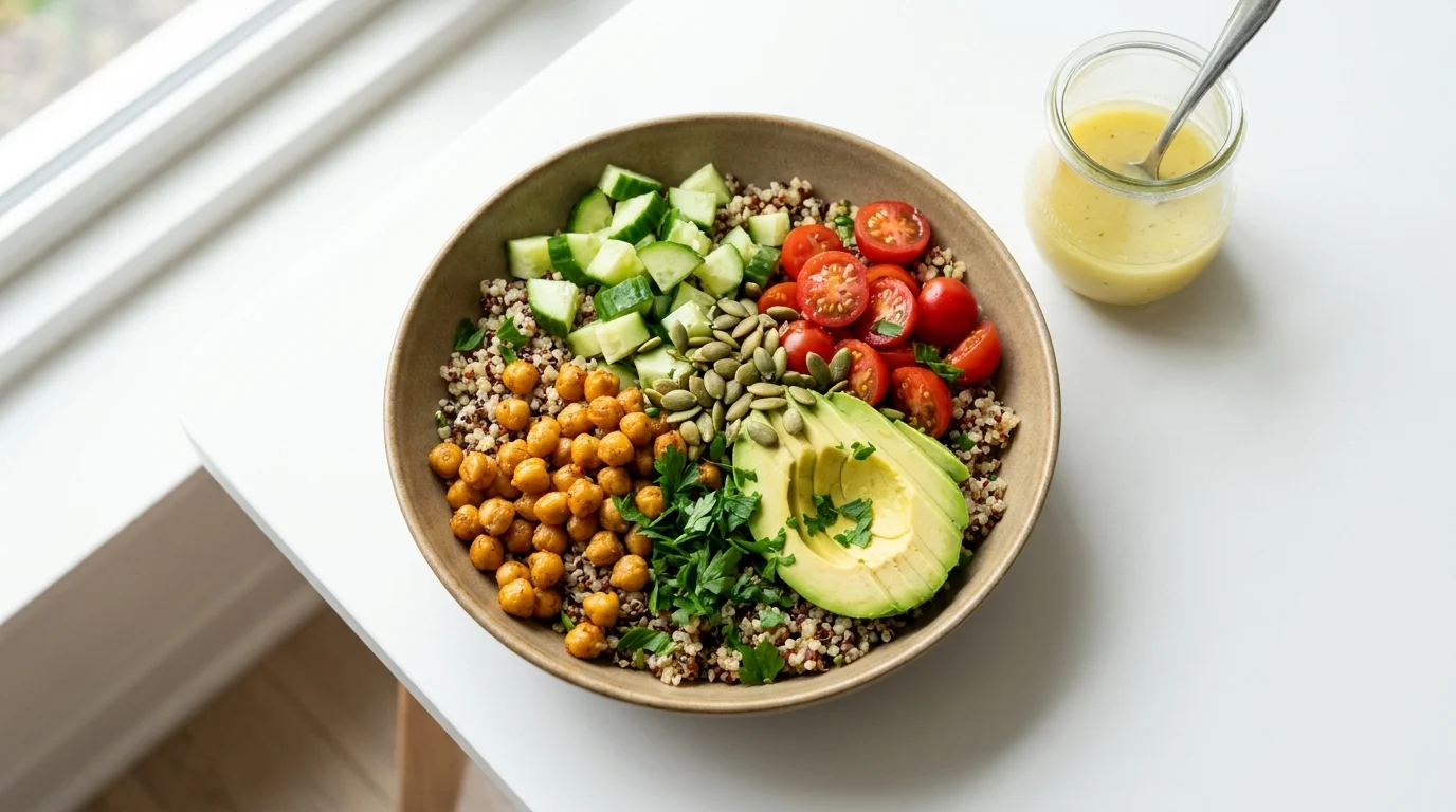 The Best Quinoa Chickpea Salad Recipe (Meal Prep Friendly)