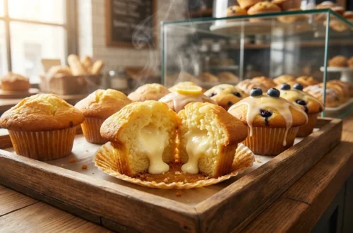bakery style lemon muffins recipe cream cheese filled