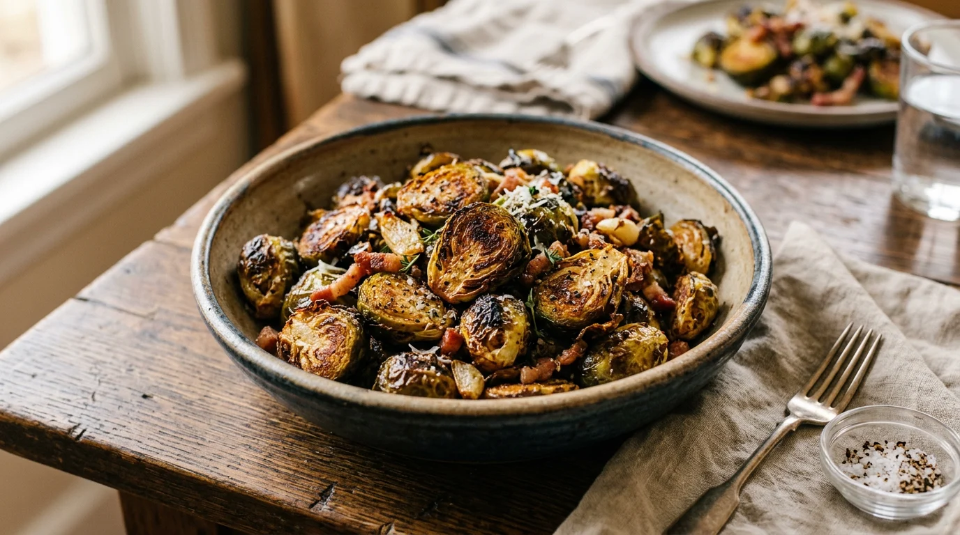 Crispy Roasted Brussels Sprouts Recipe (5-Minute Prep)